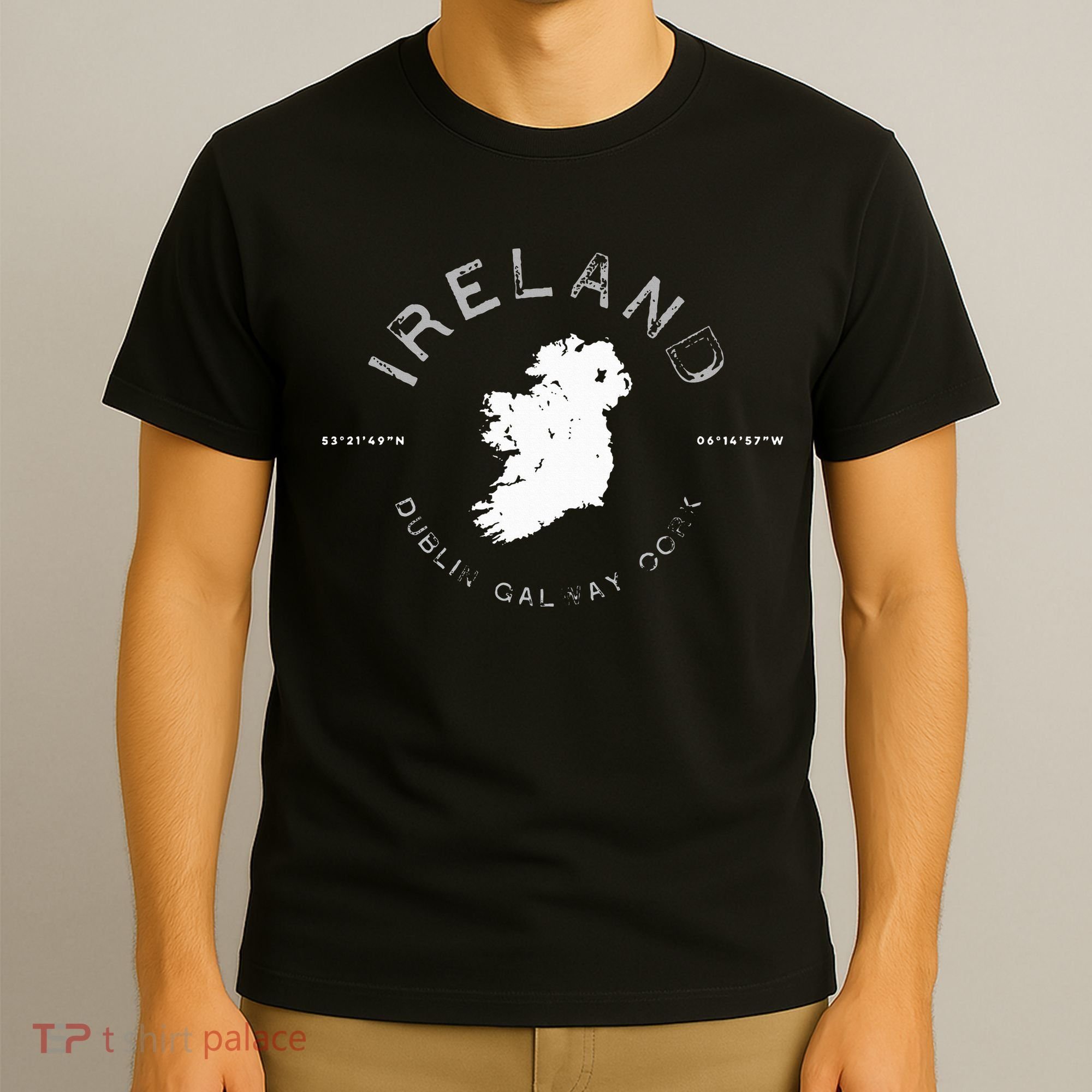 Ireland Map Dublin Galway Cork Graphic T-Shirt