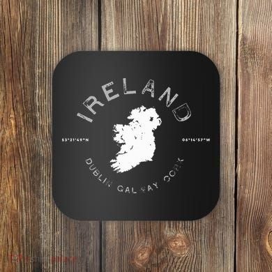 Ireland Map Dublin Galway Cork Graphic Coaster