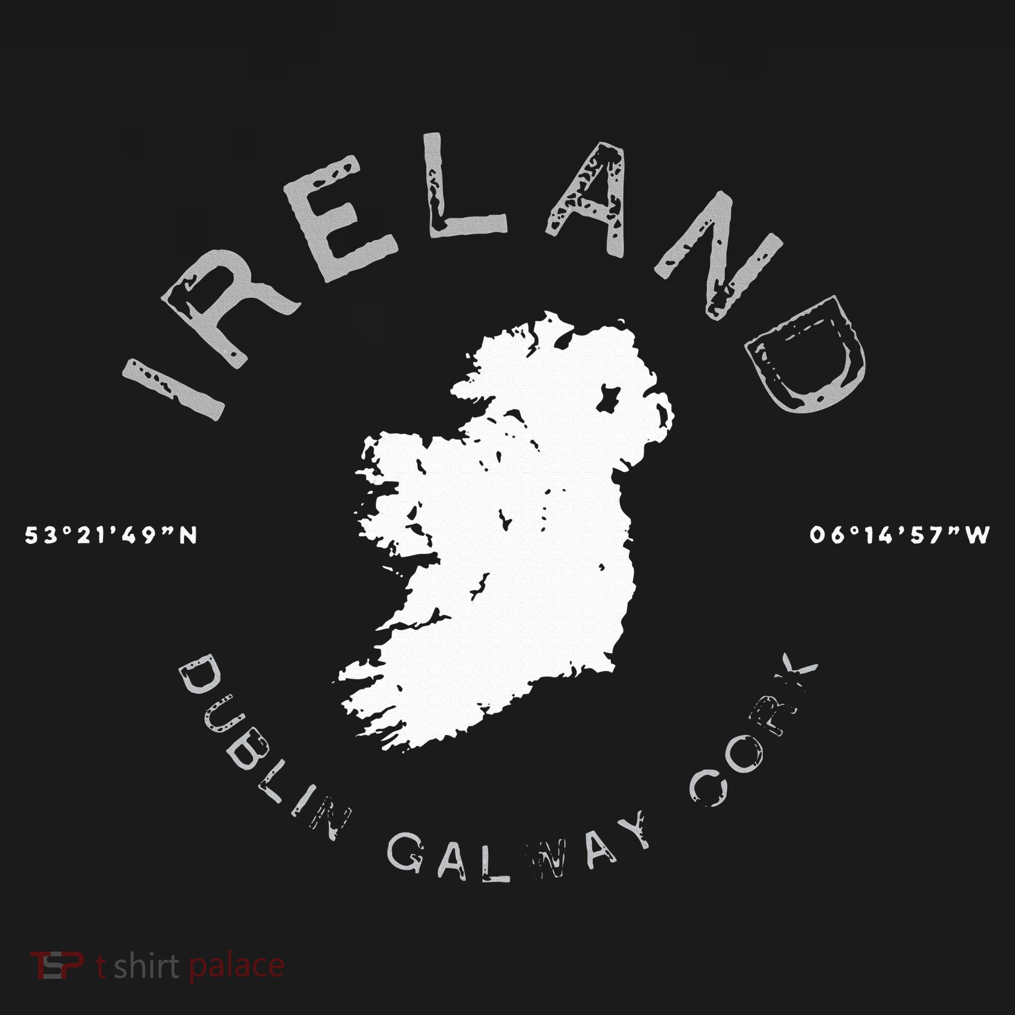 Ireland Map Dublin Galway Cork Graphic Polo