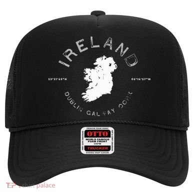 Ireland Map Dublin Galway Cork Graphic Hat