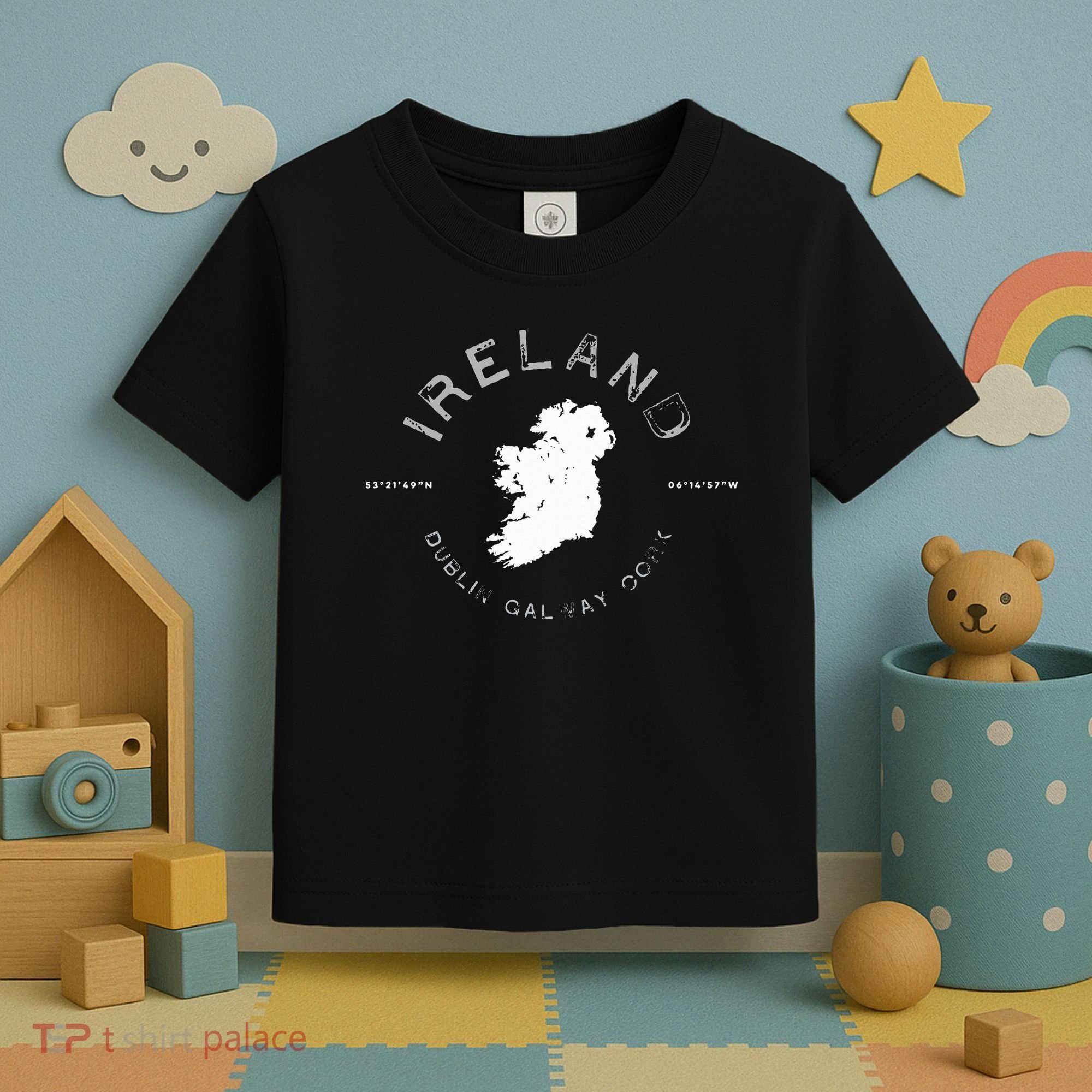 Ireland Map Dublin Galway Cork Graphic Toddler T-Shirt