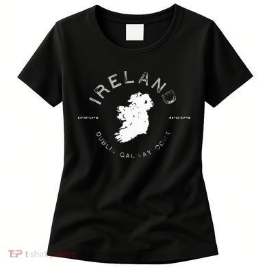 Ireland Map Dublin Galway Cork Graphic Women's T-Shirt