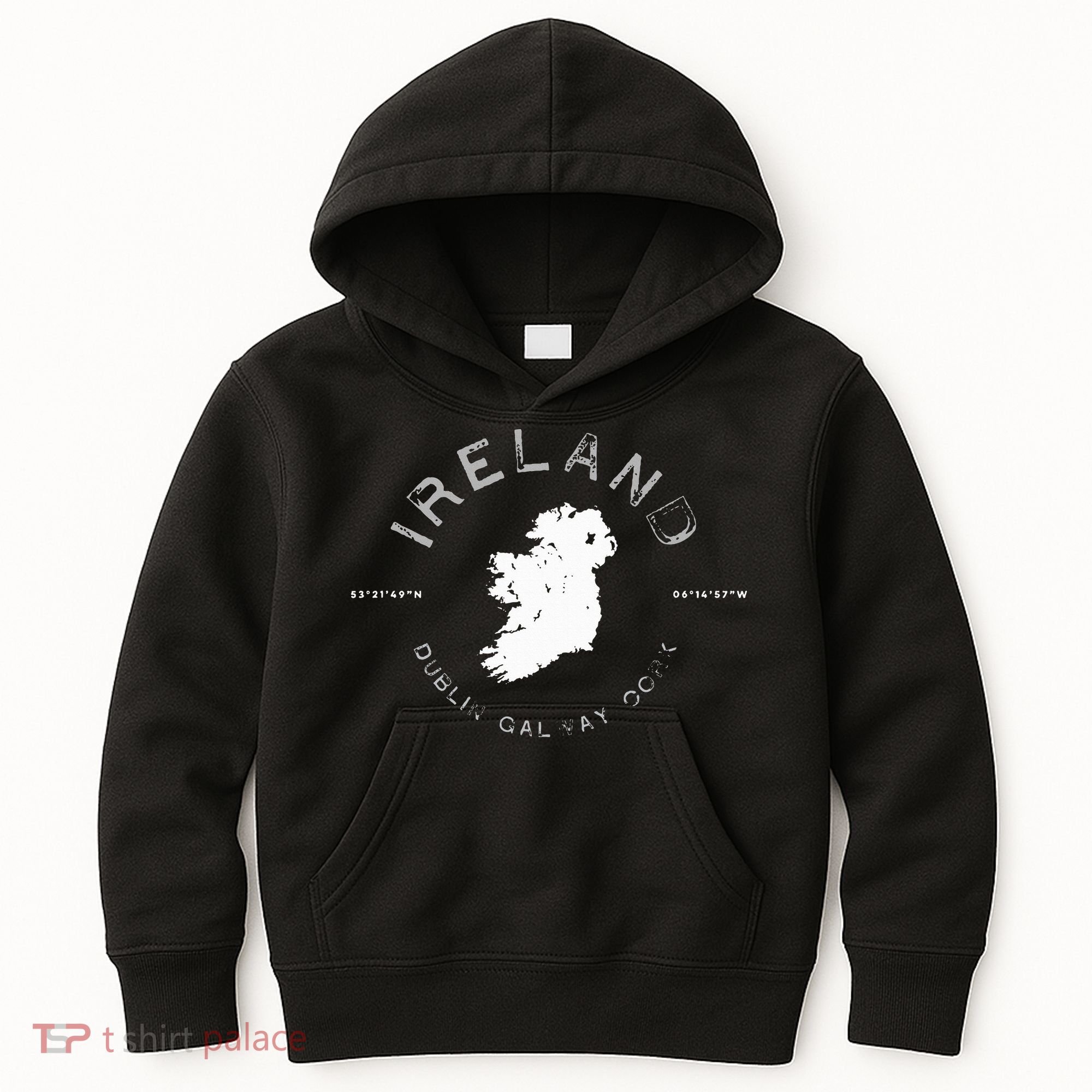 Ireland Map Dublin Galway Cork Graphic Kids Hoodie