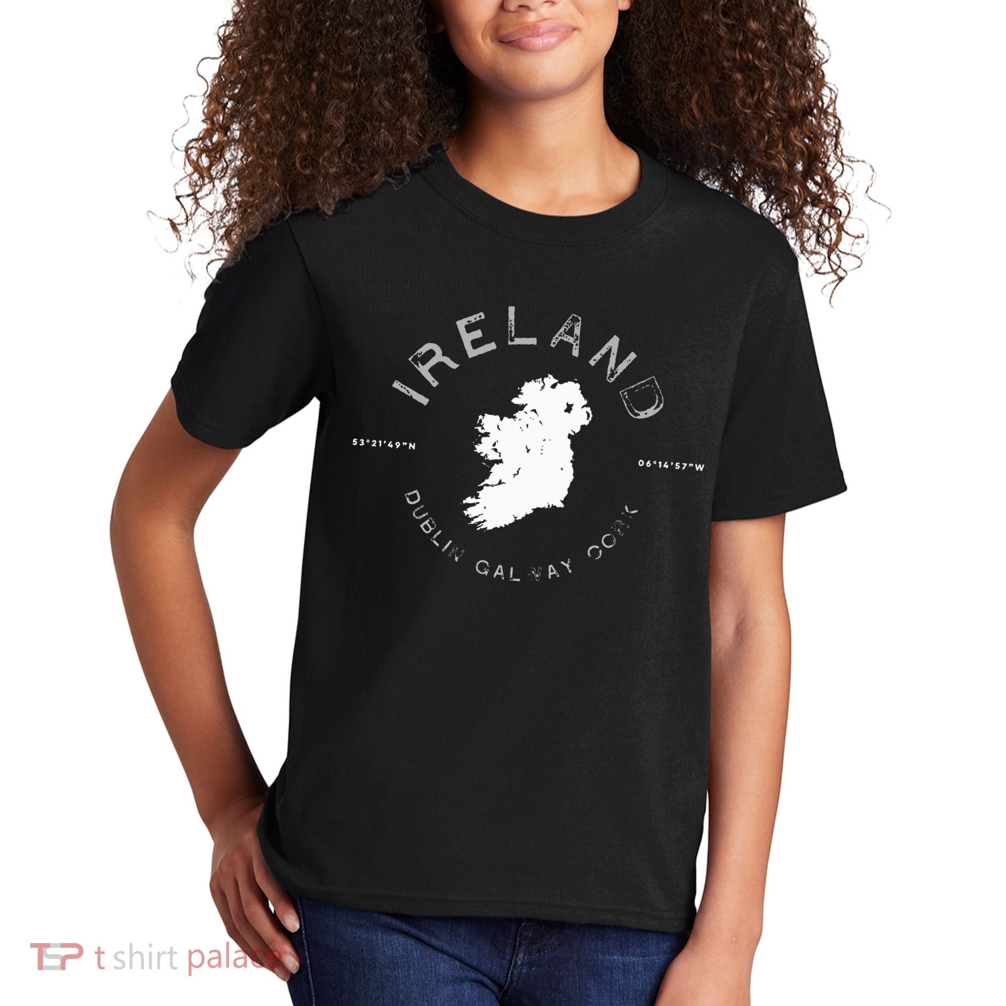 Ireland Map Dublin Galway Cork Graphic Kids T-Shirt
