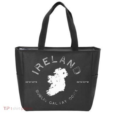 Ireland Map Dublin Galway Cork Graphic Tote Bag