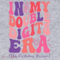 In My Double Digits Era 10th Birthday Version Groovy Retro Women's Sweatshirt thumb 2