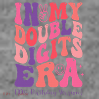 In My Double Digits Era 10th Birthday Version Groovy Retro Toddler Hoodie thumb 2