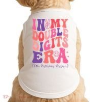 In My Double Digits Era 10th Birthday Version Groovy Retro Doggie Tank thumb 0
