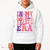 In My Double Digits Era 10th Birthday Version Groovy Retro Hoodie thumb 2