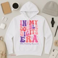 In My Double Digits Era 10th Birthday Version Groovy Retro Hoodie thumb 3
