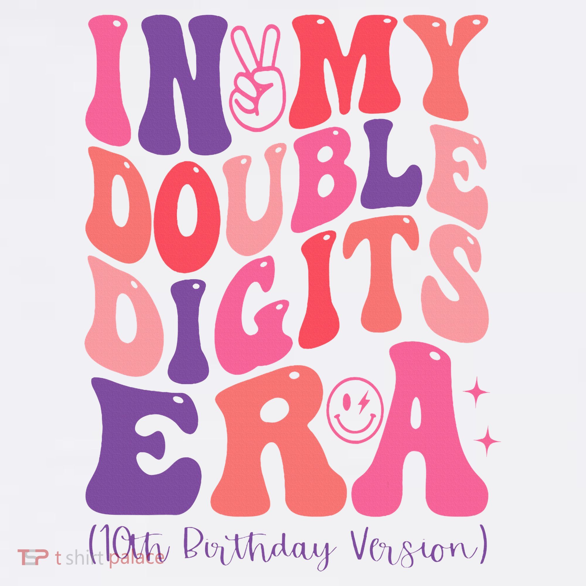 In My Double Digits Era 10th Birthday Version Groovy Retro Sweatshirt