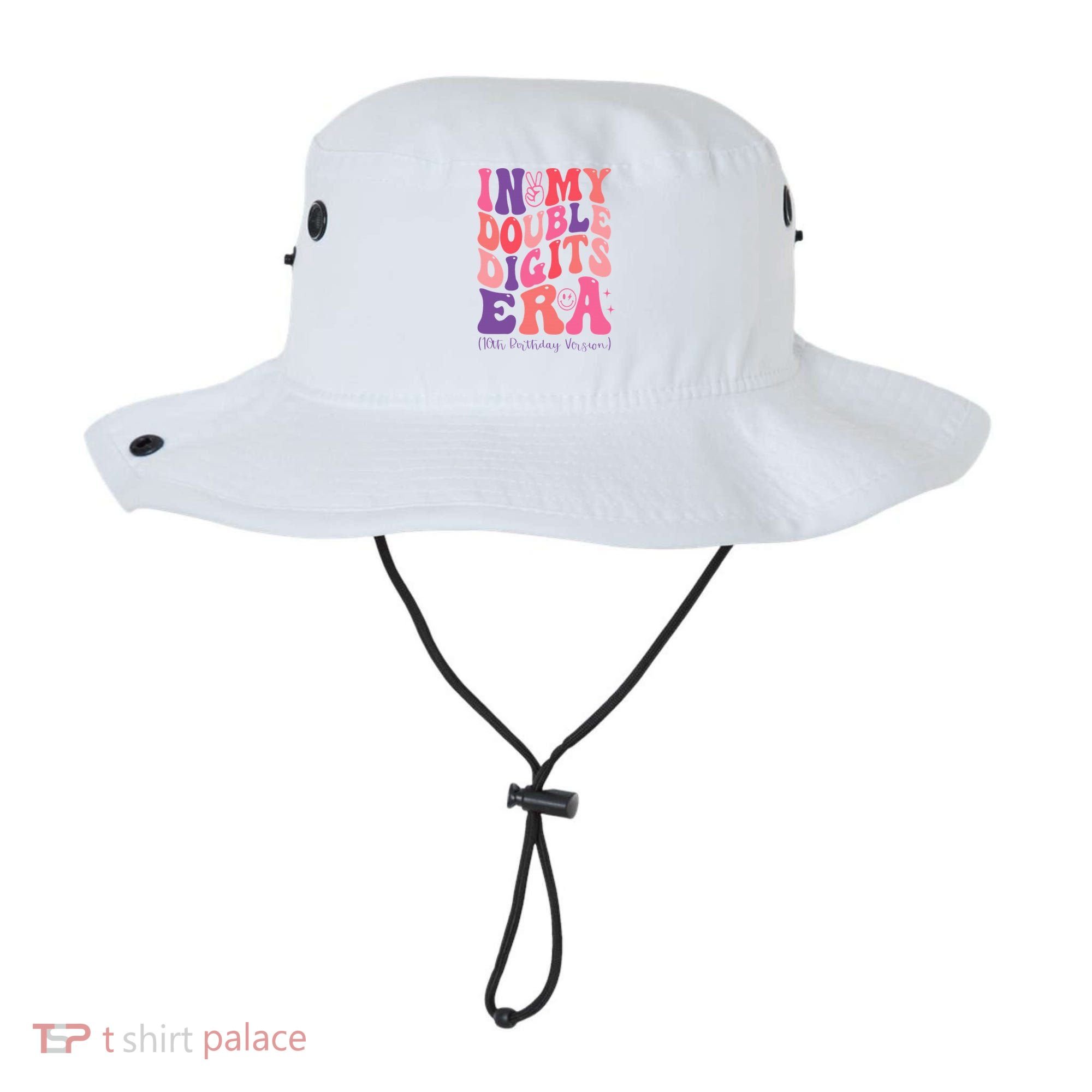In My Double Digits Era 10th Birthday Version Groovy Retro Bucket Hat
