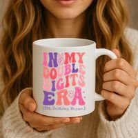 In My Double Digits Era 10th Birthday Version Groovy Retro Coffee Mug thumb 3