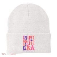 In My Double Digits Era 10th Birthday Version Groovy Retro Beanie thumb 0