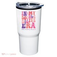 In My Double Digits Era 10th Birthday Version Groovy Retro Tumbler thumb 0