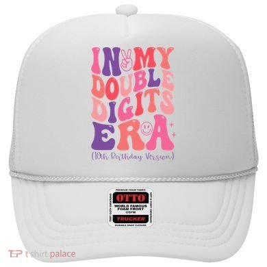 In My Double Digits Era 10th Birthday Version Groovy Retro Hat