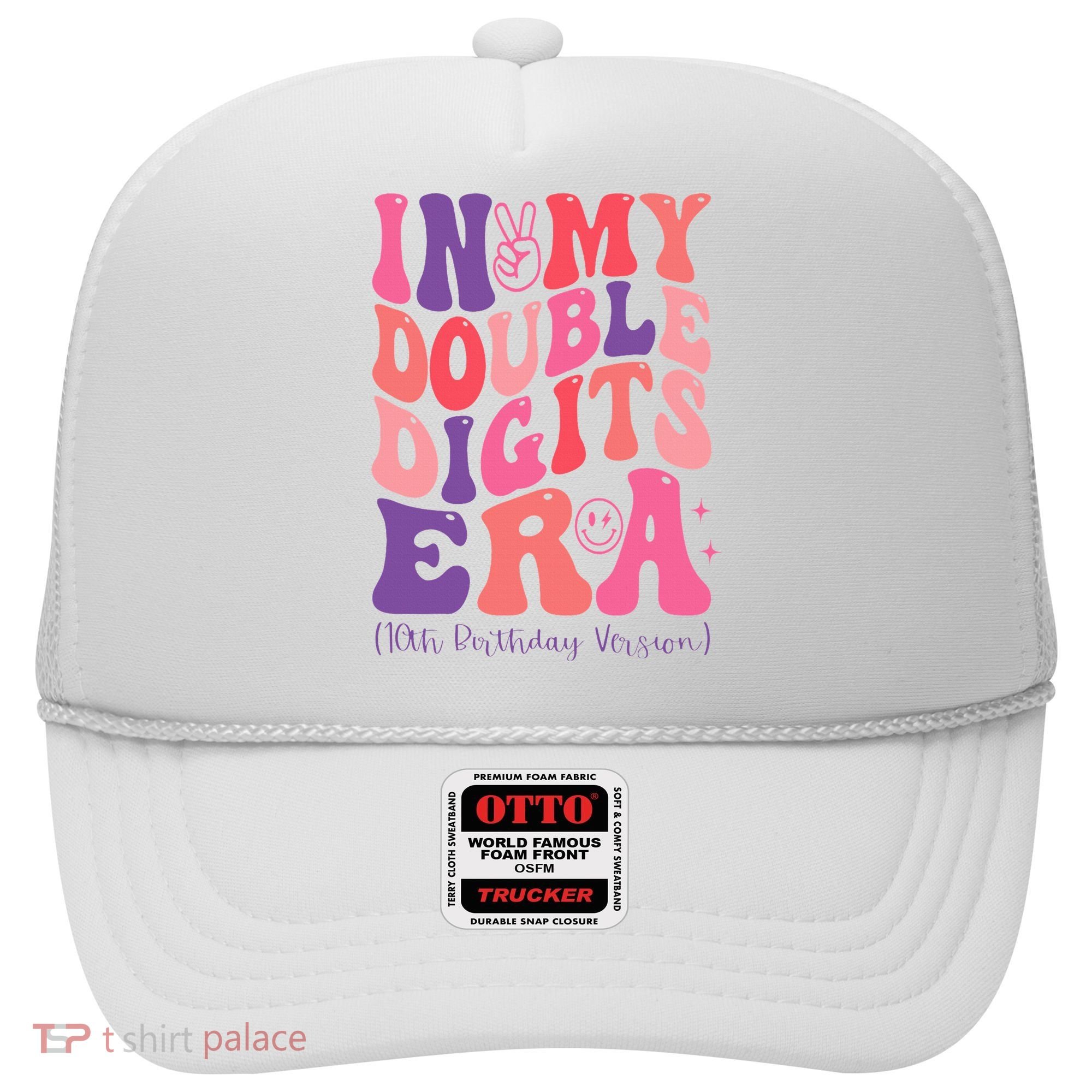 In My Double Digits Era 10th Birthday Version Groovy Retro Hat