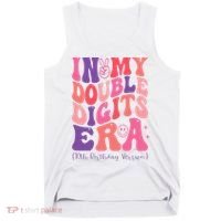 In My Double Digits Era 10th Birthday Version Groovy Retro Tank Top thumb 0