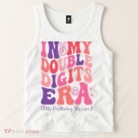In My Double Digits Era 10th Birthday Version Groovy Retro Tank Top thumb 2