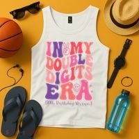 In My Double Digits Era 10th Birthday Version Groovy Retro Tank Top thumb 4