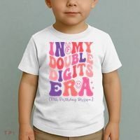 In My Double Digits Era 10th Birthday Version Groovy Retro Toddler T-Shirt thumb 2