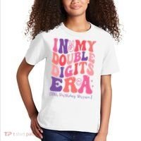 In My Double Digits Era 10th Birthday Version Groovy Retro Kids T-Shirt thumb 2