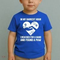In My Darkest Hour I Reached For A Hand Found A Paw Gift Toddler T-Shirt thumb 2