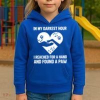 In My Darkest Hour I Reached For A Hand Found A Paw Gift Kids Hoodie thumb 3