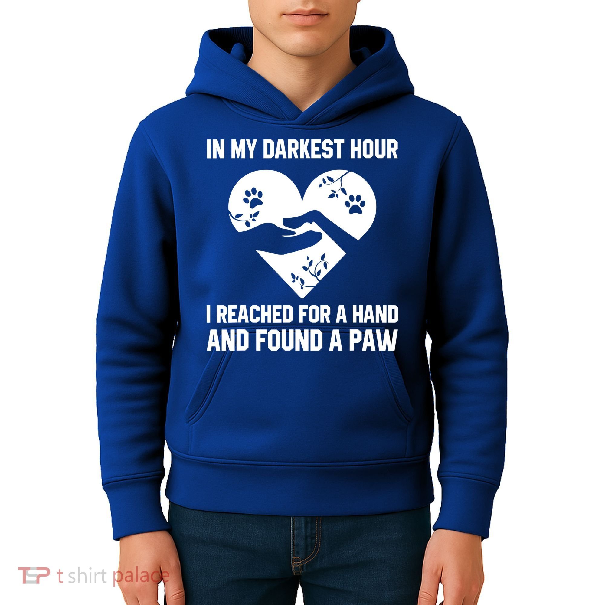 In My Darkest Hour I Reached For A Hand Found A Paw Gift Kids Hoodie