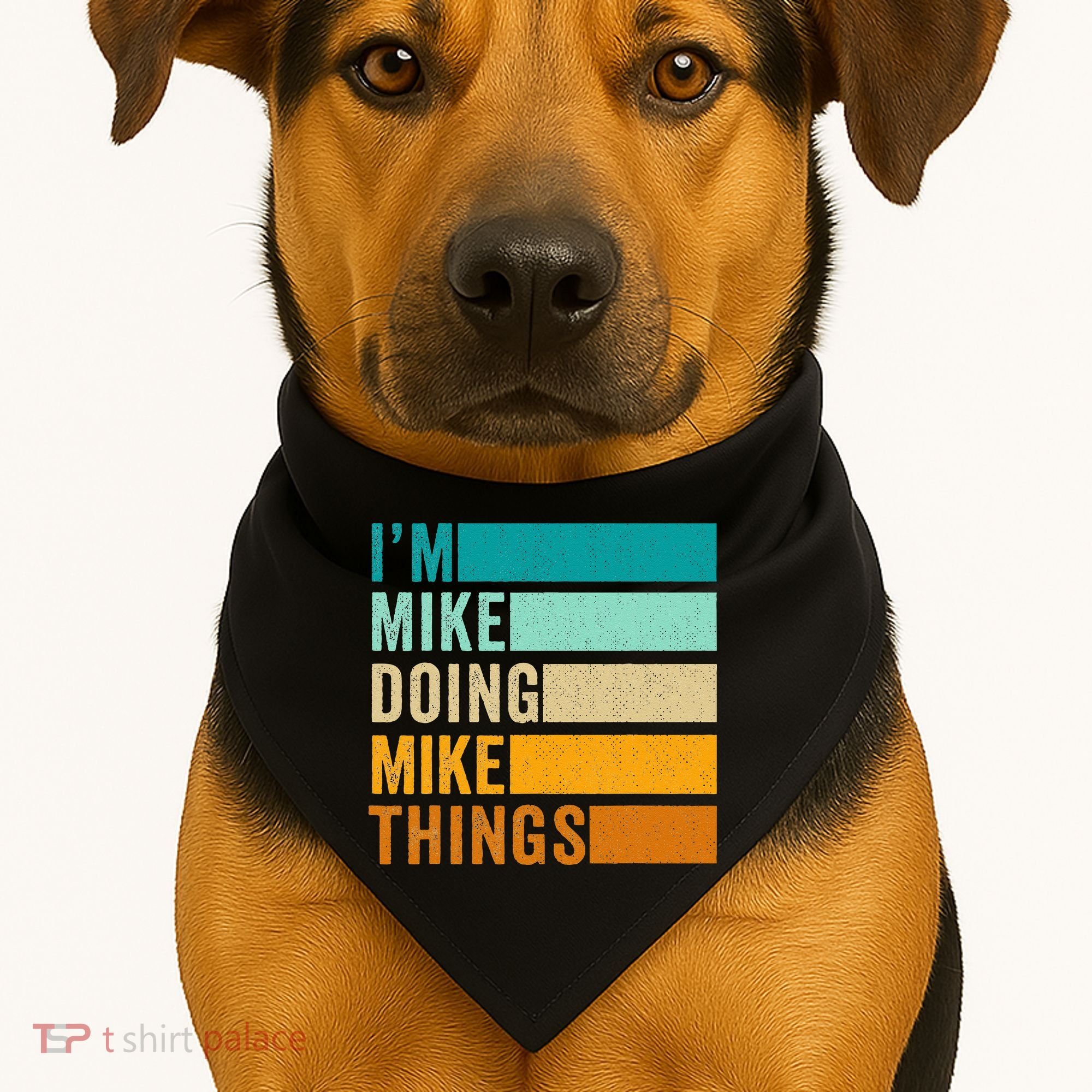 I'm Mike Doing Mike Things  Funny First Name USA-Made Doggie Bandana