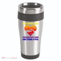 In My Darkest Hour I Reached For A Hand Found A Paw Xmas Gift 16oz Travel Tumbler thumb 0