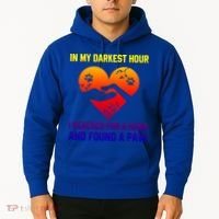 In My Darkest Hour I Reached For A Hand Found A Paw Xmas Gift Hoodie thumb 2