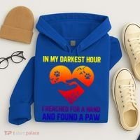 In My Darkest Hour I Reached For A Hand Found A Paw Xmas Gift Hoodie thumb 4