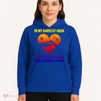 In My Darkest Hour I Reached For A Hand Found A Paw Xmas Gift Hoodie thumb 5