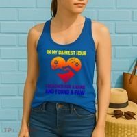 In My Darkest Hour I Reached For A Hand Found A Paw Xmas Gift Women's Tank Top thumb 2