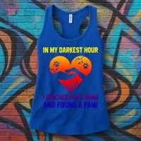 In My Darkest Hour I Reached For A Hand Found A Paw Xmas Gift Women's Tank Top thumb 3