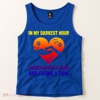In My Darkest Hour I Reached For A Hand Found A Paw Xmas Gift Tank Top thumb 2
