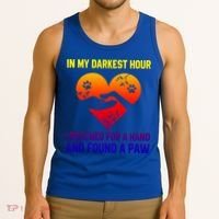 In My Darkest Hour I Reached For A Hand Found A Paw Xmas Gift Tank Top thumb 3