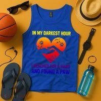 In My Darkest Hour I Reached For A Hand Found A Paw Xmas Gift Tank Top thumb 4