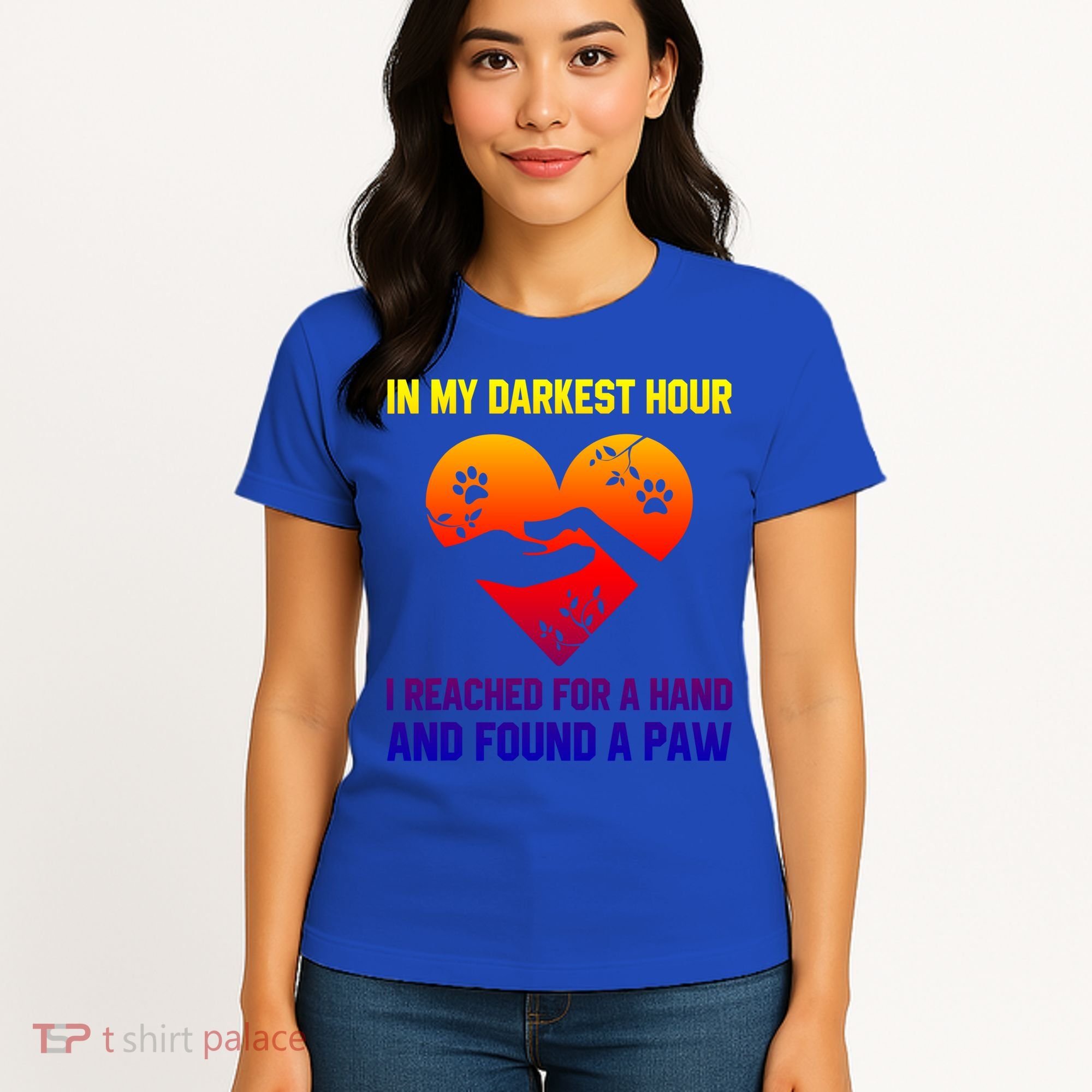 In My Darkest Hour I Reached For A Hand Found A Paw Xmas Gift Women's T-Shirt