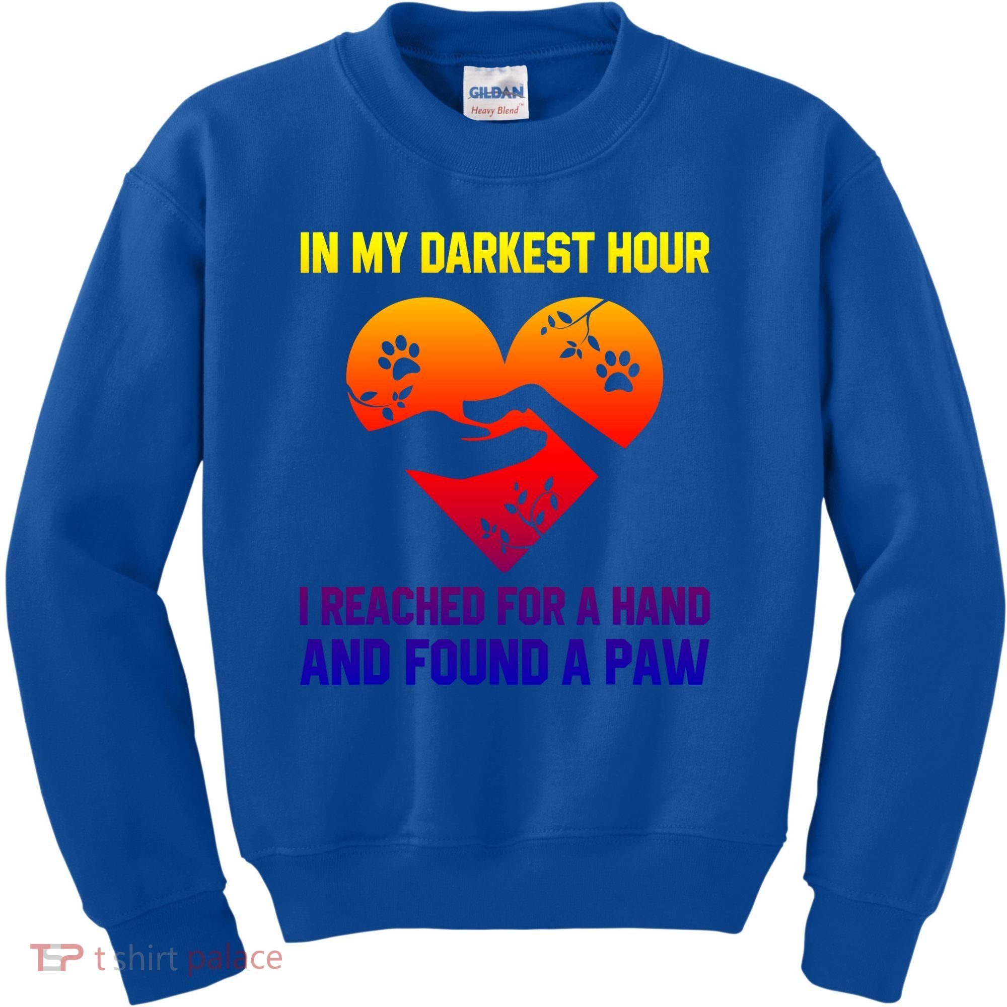 In My Darkest Hour I Reached For A Hand Found A Paw Xmas Gift Kids Sweatshirt
