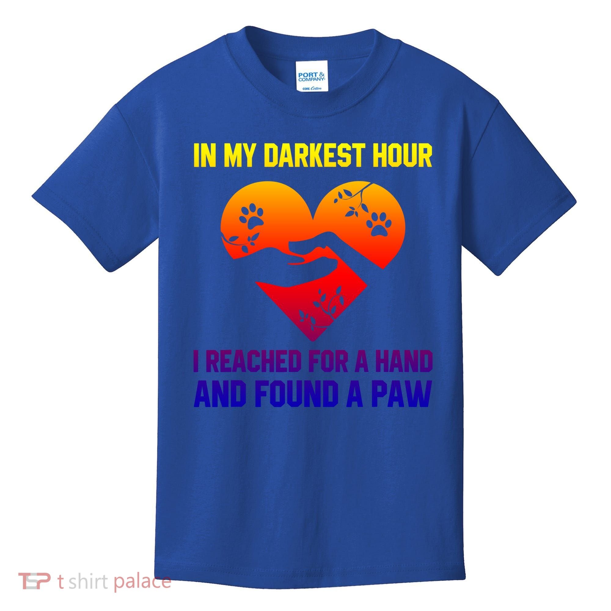 In My Darkest Hour I Reached For A Hand Found A Paw Xmas Gift Kids T-Shirt