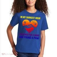In My Darkest Hour I Reached For A Hand Found A Paw Xmas Gift Kids T-Shirt thumb 2