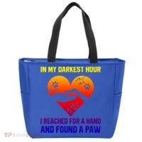 In My Darkest Hour I Reached For A Hand Found A Paw Xmas Gift Tote Bag thumb 0