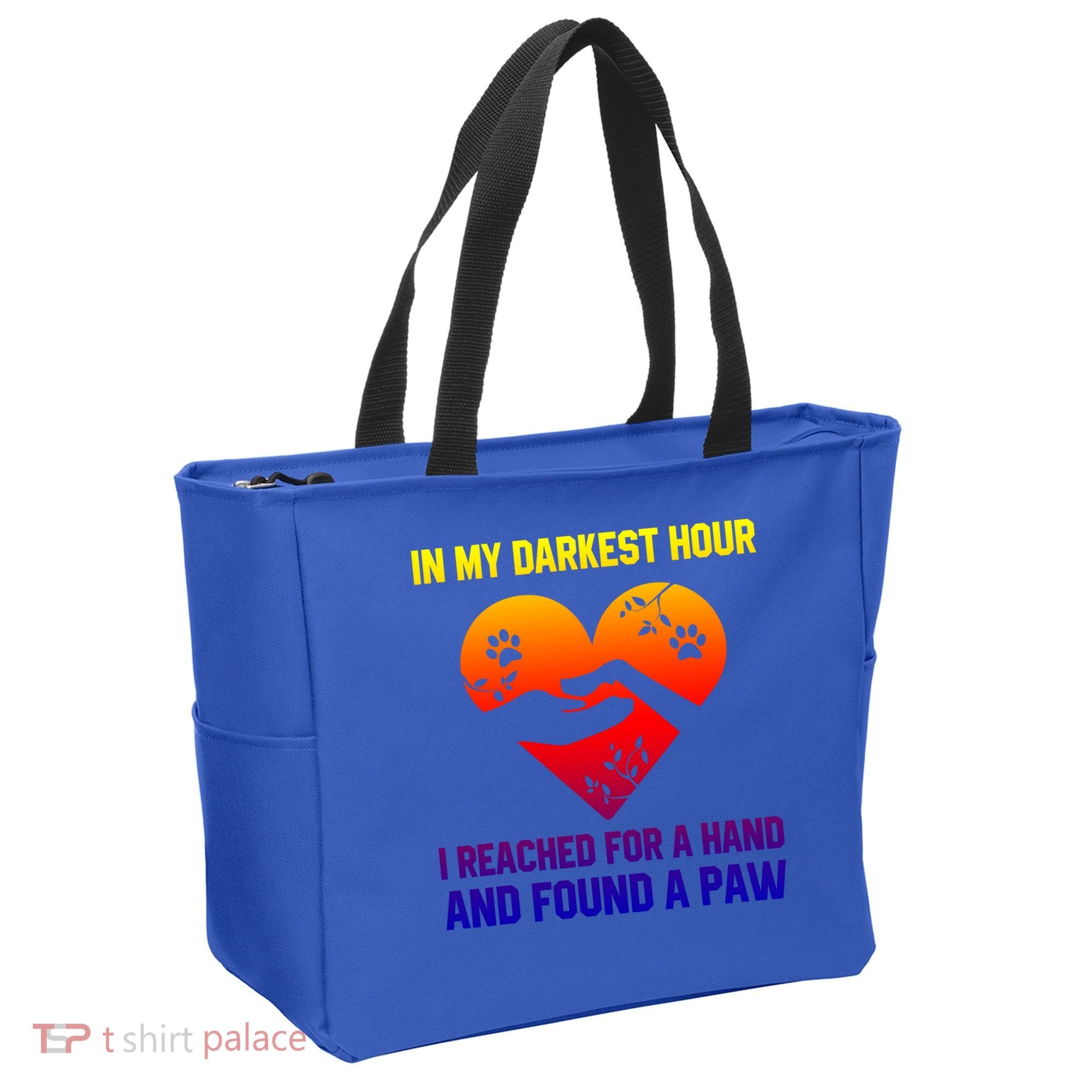 In My Darkest Hour I Reached For A Hand Found A Paw Xmas Gift Tote Bag