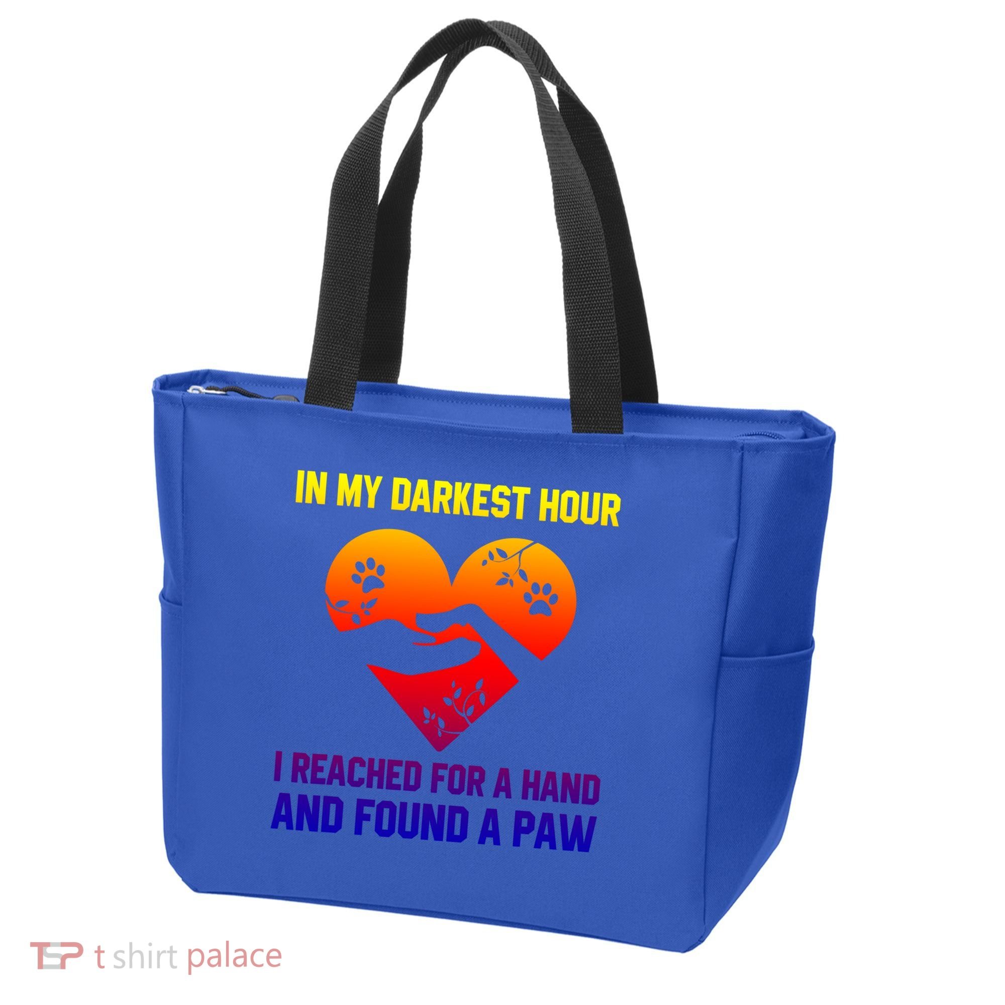 In My Darkest Hour I Reached For A Hand Found A Paw Xmas Gift Tote Bag