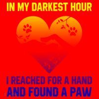 In My Darkest Hour I Reached For A Hand Found A Paw Xmas Gift Santa Hat thumb 1