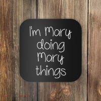 I'm MARY Doing Funny Things Women Name Birthday Gift Idea Coaster thumb 0