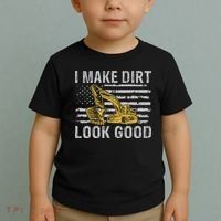 I Make Dirt Look Good Excavator Toddler T-Shirt thumb 2