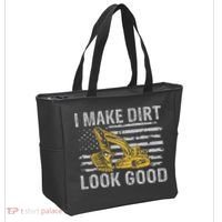 I Make Dirt Look Good Excavator Tote Bag thumb 2